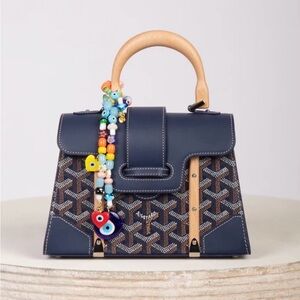 Mayamar whimsy Drippy Beaded Evil Eye playful summer bag charm
